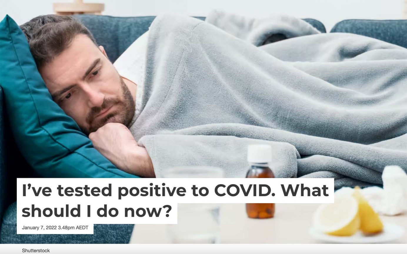 I've tested positive to COVID, What should I do now?
